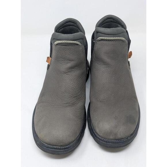Hey Dude Men's Gray Branson M Craft Leather Pull On Chelsea Boots Size 8 - Picture 2 of 7
